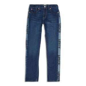 Men's Levi's 502 Regular Taper Straight Leg Dark Wash Jeans Side Logo 30X30